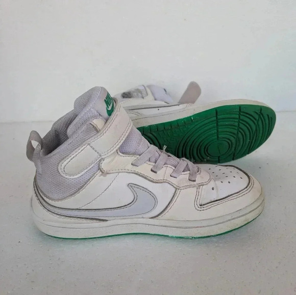 Nike Shoes Court Borough Mid 2 Pure Platinum Mint Sneakers SZ 13c (CD7783-011) - Picture 4 of 7